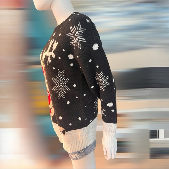 DOE & RAE Red nosed reindeer Christmas sweater S M L - Picture 6 of 8